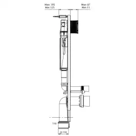 Инсталляция для подвесного унитаза AZARIO, механическая, AZ-8010-1000