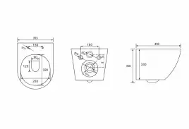 Подвесной унитаз ABBER Bequem AC1101MG серый матовый, безободковый, с сиденьем микролифт