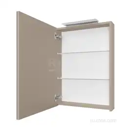 Зеркальный шкаф Roca Oleta 50 A857643515 с подсветкой, Капучино матовый