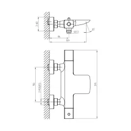 Смесители для ванны AVS Basic 811-761-CR, хром