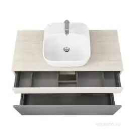 Тумба под раковину Aquaton Лофт Урбан 100 1A247701LQX60 подвесная цвет, серый графит / дуб орегон