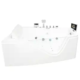 Акриловая ванна Gemy G9056 O L 170х130 с гидромассажем, левая