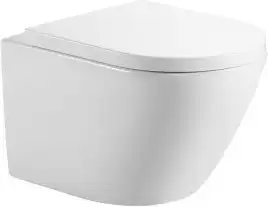 Унитаз подвесной Aquanet Zvezda -2 303978 безободковый, со смывом Tornado, с сиденьем микролифтом