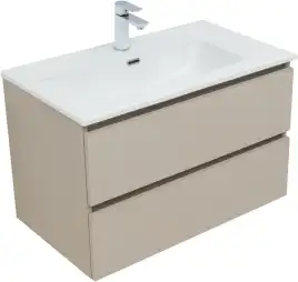 Тумба под раковину Aquanet Вега 2.0 80 бежевый, подвесная, 337943