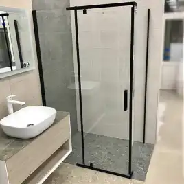 Душевой уголок AVS Фаворит 120x90 профиль черный матовый, стекло прозрачное, 803-0025-195-1290-BM-T