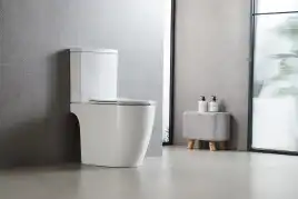 Унитаз-компакт Azario LEO TORNADO FLUSHING AZ-1253CT напольный, безободковый, со смывом Торнадо, в комплекте с бачком и сиденьем микролифт, Белый глянцевый