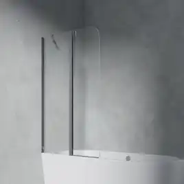 Шторка на ванну AVS Асти Дуо 100 левая профиль хром, стекло прозрачное, 803-0016-150-5545L-CR-T