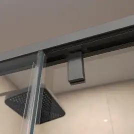 Душевая дверь BelBagno SOFT_CLOSE-1-BF-1-160-C-GM стекло прозрачное, профиль Оружейная сталь