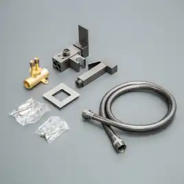 Гигиенический душ со смесителем AVS Cube 811-231-GM, оружейная сталь