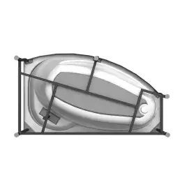 Акриловая ванна Radomir София 170х100 левая (2-01-0-1-1-223), на каркасе, белая