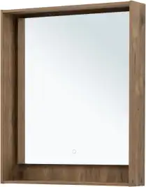 Зеркало Aquanet Милан 70 с подстветкой, сенсорный выключатель, дуб рустикальный, 336399