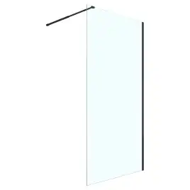 Душевая перегородка Loranto Walk-in 100 CS-W04B-100, профиль черный матовый, стекло Прозрачное