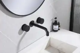 Смеситель для раковины Abber Wasser Kreis AF81122B встраиваемый, с внутренней частью, Черный матовый