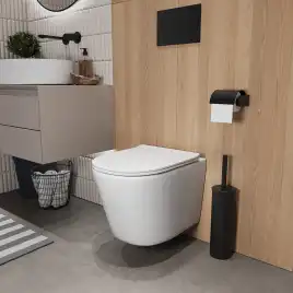 Подвесной унитаз Grossman GR-4477SQ безободковый, смыв торнадо, Белый глянцевый