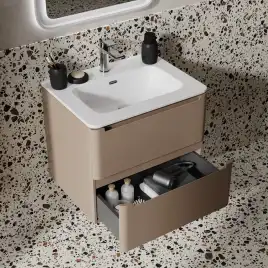 Тумба с раковиной IDDIS Edifice 60, подвесная, Капучино, EDI60C0i95K