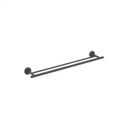 Держатель полотенец 600 мм Aquatek Оберон AQ4230MB двойной, Черный матовый