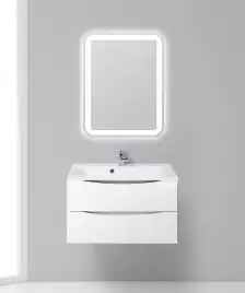 Тумба под раковину BelBagno MARINO-800-2C-SO-BL-P подвесная Bianco Lucido