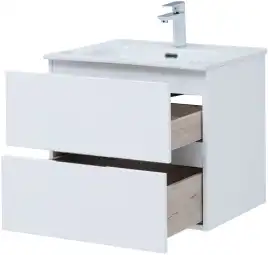 Тумба под раковину Aquanet Алвита New 60 2 ящика, белый матовый 277510