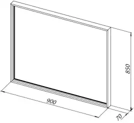 Зеркало Allen Brau Liberty 90х85 1.330015.60 с подстветкой, сенсорный выключатель, Медь