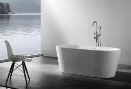 Акриловая ванна Abber 150х80 AB9203-1.5, отдельностоящая, Белая глянцевая