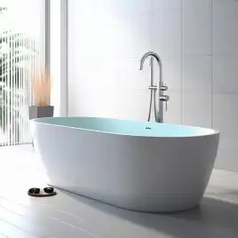 Напольный смеситель для ванны Aquatek Европа AQ1345CR, однорычажный, с внутренней частью, Хром