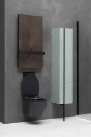 Подвесной безободковый унитаз Allen Brau Fantasy 4.11004.31 без сиденья, черный матовый