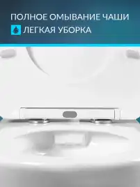 Подвесной унитаз Aquatek Бетта AQ1253W-00 безободковый, с сиденьем микролифт, Белый