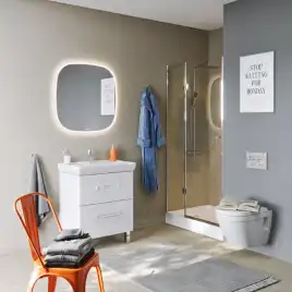 Зеркало Aqwella Aura 60х60 AUR0206AH, со светодиодной подсветкой, сенсорным выключателем