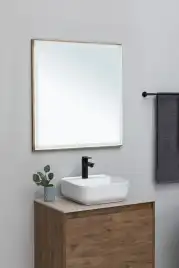 Раковина накладная Aquanet CITY-2 39х39х14 квадратная, Белая глянцевая