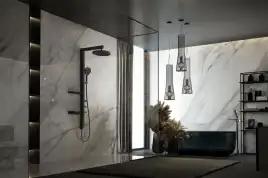 Душевая система  Vincea Inspire VSFS-3I11MB VSFS-3I11MB для ванны с изливом, черный матовый