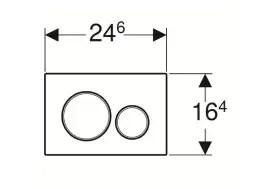 Клавиша смыва Geberit Sigma 20 115.882.KM.1 Черный/хром
