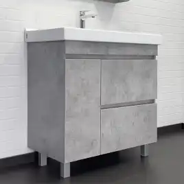 Тумба с умывальником Comforty Осло 80Н Бетон светлый, 00-00012959