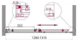 Душевая дверь BelBagno ACQUA-BF-1-130-C-Cr стекло прозрачное, профиль Хром