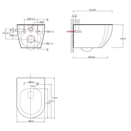 Подвесной унитаз Azario Ollin AZ-0253VD безободковый, с сиденьем микролифт, Белый глянцевый