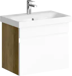 Тумба с раковиной подвесная Aqwella Smart 60 см, SRT0106DB, цвет Дуб балтийский