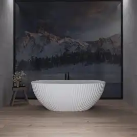 Ванна из литьевого мрамора  Aqua de Marco Sapphire 170х85х61 Solid Perfection 1170WSAPP_SOL, Белая матовая