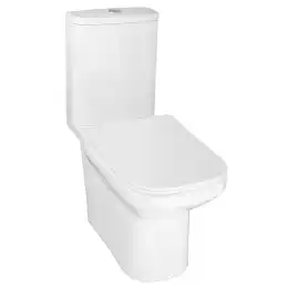 Унитаз напольный Azario Wandy AZ-56D безободковый, с бачком и сидением микролифт, Белый глянцевый