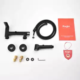 Смеситель с гигиеническим душем Raglo R03.51.06, Черный матовый