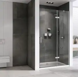 Душевая дверь Abber Zart 110 см, AG08110, профиль Хром, стекло Прозрачное