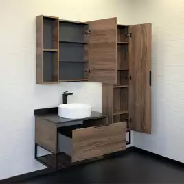 Тумба с умывальником Comforty Порто 75 Дуб темно-коричневый, 00-00008926
