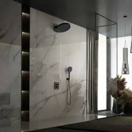 Душевая система  Vincea Inspire VSFW-3I21MT3MB VSFW-3I21MT3MB  с термостатом, встраиваемая, черный матовый