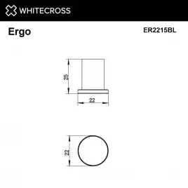 Крючок Whitecross ERGO black, ER2215BL, Черный матовый