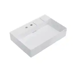 Раковина Kerama Marazzi LOGICA мебельная\подвесная с двумя отверстиями 70, белая глянцевая, LO.wb.70.2