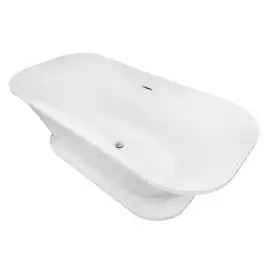 Ванна акриловая AZARIO BORDEAUX 180x90 BOR18090, свободностоящая, в комплекте с сифоном и металлической рамой, белая