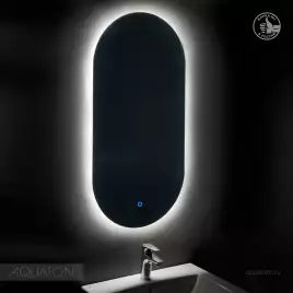 Зеркало Aquaton Альто 50х100 1A256402A1010 с подстветкой, сенсорный выключатель с функцией диммера, Серебро