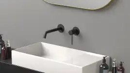 Смеситель для раковины AVS Slimmer 811-102-MB встраиваемый, с внутренней частью, черный матовый