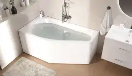 Акриловая ванна 1Marka DEEP 150х80 L асимметричная белая левая 01ди1580л