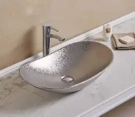 Раковина накладная CeramaLux 615х360х155 7811АSS, цвет Серый