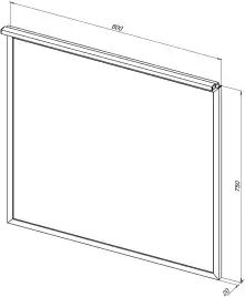 Зеркало Allen Brau Priority 80х75 1.31015.03 с подстветкой, сенсорный выключатель, Латунь