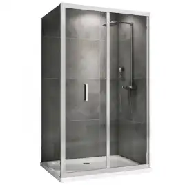 Душевой уголок ABBER Sonnenstrand 110х90 см, AG07110-S90, профиль хром, стекло прозрачное